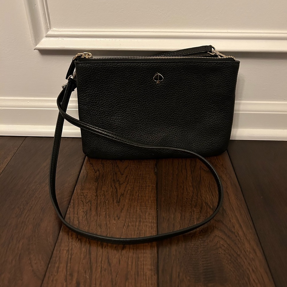 Kate Spade Black 🖤 Double Zipper Crossbody